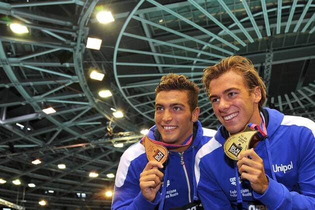 Gabriele Detti Bronze Medal, Gregorio Paltrinieri Italia Gold Medal 1500m freestyle men Swimming 32nd LEN European Championships Berlin andreaxstaccioli