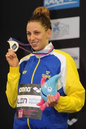 Jennue Johansson Sweden Silver Medal 100m Breaststroke Final Swimming 32nd LEN European Championships Berlin andreaxstaccioli