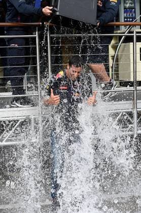 Ice Bucket Challenge, Daniel Riccardo, Red Bull Racing, formula 1 GP, Belgien in Spa, 21.08.2014 Ice Bucket Challenge, formula 1 GP, Belgien,