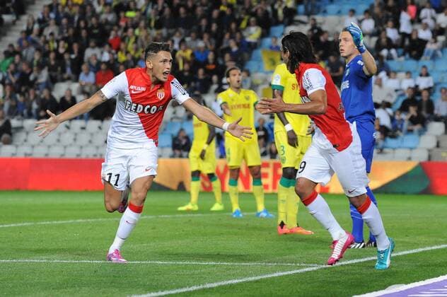 LUCAS OCAMPOS - ATTITUDE - JOIE FOOTBALL : Nantes vs Monaco - Ligue 1 - 24 08 2014 N.LeGouic FEP Panoramic 