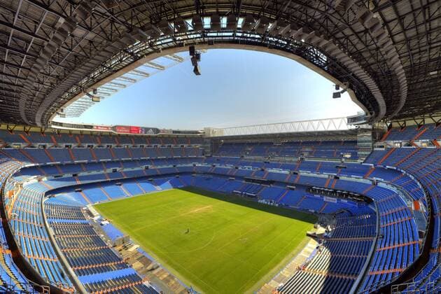 Übersicht Stadion Estadio Santiago Bernabeu des Vereins Real Madrid, Chamartin, Madrid, Spanien