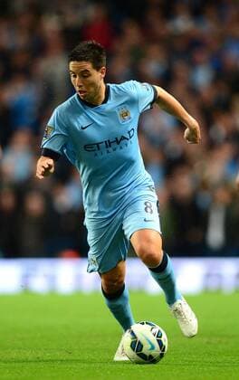 Samir Nasri of Manchester City - Barclays Premier League - Manchester City vs Liverpool - Etihad Stadium - Manchester - England - 25th August 2014 - Pic Simon Bellis Sportimage EDITORIAL USE ONLY. No use with unauthorised audio, video, data, fixture lists, club league logos or live services. Online in-match use limited to 120 images, no video emulation. No use in betting, games or single club league player publications.