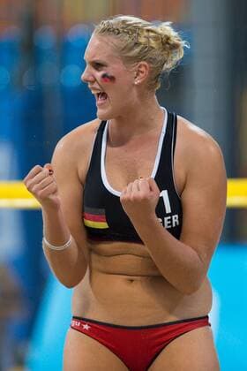 25.08.2014, Nanjing, Youth Olympic Sports Park Youth Olympic Games 2014, Viertelfinale Jubel Sarah Schneider (GER)