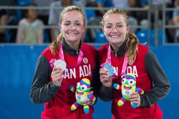 Beach Volleyball, Youth Olympic Games 2014 26.08.14, Youth Olympic Sports Park, Nanjing - Megan und nicole McNamara (Canada)