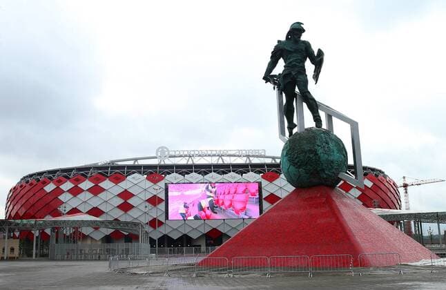 ITAR-TASS: MOSCOW, RUSSIA. AUGUST 27, 2014. A view of FC Spartak Moscow s new Stadium (Otkritie Arena). The Stadium will be a venue of the 2018 FIFA World Cup.  RE14DC4B