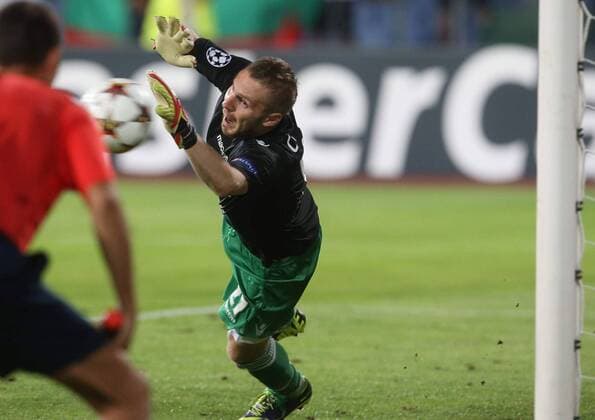 Sofia, PFC Ludogorez Rasgrad - Steaua Bukarest Cosmin Moti PFC Ludogorets like goalkeeper during match and penalty series 