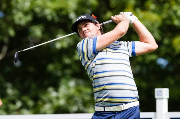 August 29, 2014: Keegan Bradley teeing off on 17 during the first round of the Deutsche Bank Championship at TPC Boston in Norton, MA. GOLF: AUG 29 PGA Golf Herren - Deutsche Bank Championship - First Round Icon140829052 EDITORIAL USE ONLY
