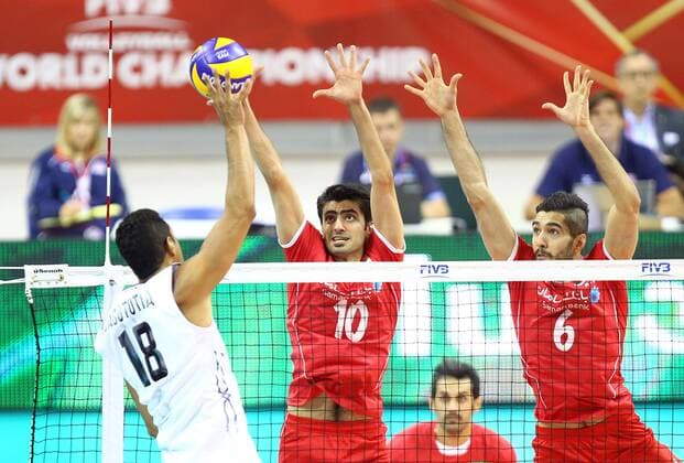 KRAKOW, USA - IRAN GARRETT MUAGUTUTIA ( USA ) AMIR GHAFOUR ( IRAN ) SEYED MOUSAVI ERAGHI ( IRAN )  140902MIN022
