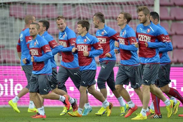 Czech Republic national team trains prior to the soccer friendly match Czech Republic vs USA on September 2, 2014 in Prague, Czech Republic. (CTKxPhoto MichalxDolezal) CTKPhotoOF201409020893801  dol 005