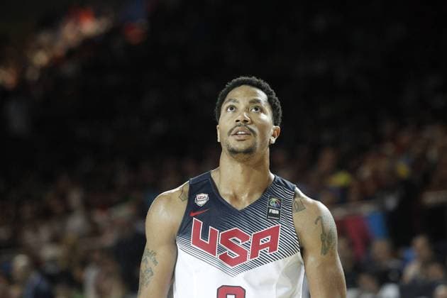 USA s Derrick Rose during 2014 FIBA Basketball World Cup Group Phase-Group C match.September 2,2014.  (20312200)
