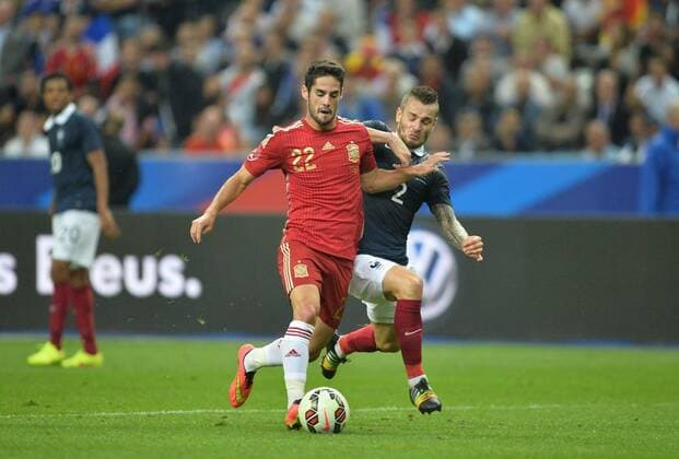 Isco (esp) - Mathieu Debuchy (fra) NEWS : France vs Espagne - Friendly Match - 04 09 2014 AnthonyBIBARD FEP Panoramic 