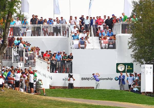 September 04 2014: Rory McIlroy tees off from the 1 tee box during the first round of the BMW Championship PGA Golf Herren Tour at Cherry Hills Country Club in Englewood, CO. GOLF: SEP 04 PGA Golf Herren - BMW Championship - First Round Icon140904068 EDITORIAL USE ONLY