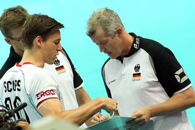 05.09.2014 Katowice(Poland) FIVB Men s Volleyball World Championship Pool B Tunisia-Germany Pool D Jochen Schöps(L) and Vital Heynen(r) Germany head coach : 