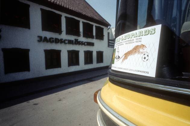 WM 1974, Hotel Jagdschlößchen in Ascheberg, Mannschaftsquartier der Nationalmannschaft aus Zaire