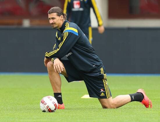 SOCCER - UEFA EURO 2016 quali, AUT vs SWE, preview VIENNA,AUSTRIA,07.SEP.14 - SOCCER - UEFA European Championship 2016, qualification, OEFB international match, Austria vs Sweden, final training team SWE. Image shows Zlatan Ibrahimovic (SWE). 