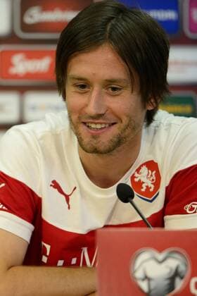 Tomas Rosicky of Czech Republic pictured during the press conference before the Czech Republic vs Netherlands qualification match for football European Cup, Prague, Czech Republic, September 8, 2014. (CTKxPhoto MichalxKamaryt) CTKPhotoOF201409081222701  kmt 5