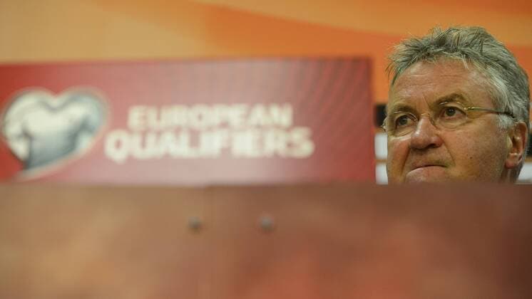 Guus HIDDINK, coach of Netherlands, pictured during the press conference before the Czech Republic vs Netherlands qualification match for football European Cup, Prague, Czech Republic, September 8, 2014. (CTKxPhoto MichalxKamaryt) CTKPhotoOF201409081353201  kmt 1