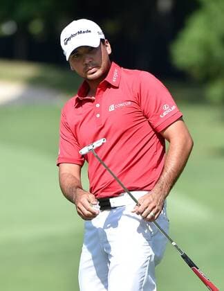 Jason Day putts for a birdie attempt but makes par on No. 2 during the second round of the PGA Golf Herren Tour Championship on September 12, 2014, at East Lake Golf Club in Atlanta.  AJP2014091201