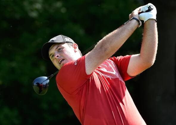 Patrick Reed drives No. 3 during the second round of the PGA Golf Herren Tour Championship on September 12, 2014, at East Lake Golf Club in Atlanta.  AJP2014091219