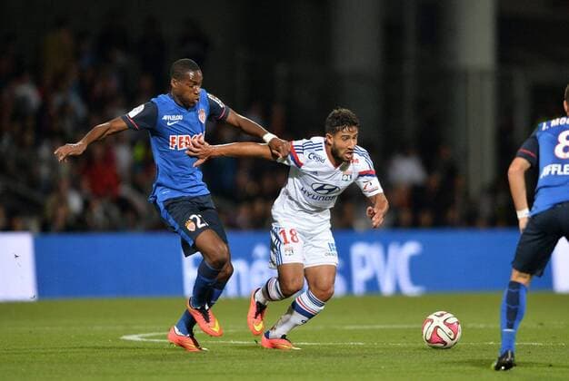 Nabil Fekir (lyo) - Geoffrey Kondogbia (mon) FOOTBALL : Olympique Lyon vs AS Monaco - Ligue 1 - 12 09 2014 AnthonyBIBARDFEP 
