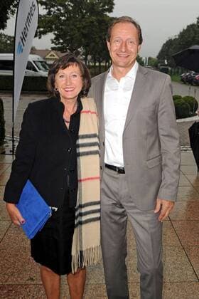 4. Aktion Kinderträume Golf Cup . Schiedsrichter Hellmut Krug mit Ehefrau Gisela anläßlich des 4. Aktion Kinderträume Golf Cup am 12.09.2014 in St. Leon-Rot.