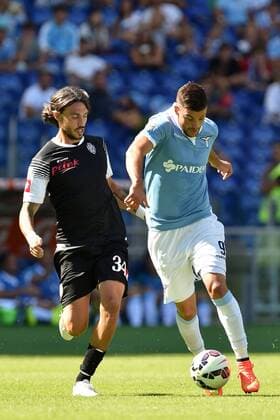 Emmanuel Cascione Cesena, Filip Djordjevic Lazio Roma 14-09-2014 Stadio Olimpico, Football Calcio Serie A - Lazio Rom - Cesena AC. Foto AndreaxStaccioli Insidefoto andreaxstaccioli
