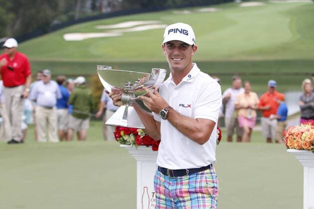 September 14, 2014: Billy Horschel holds the FedEx Cup trophy after winning the FedEx Cup - The Tour Championship at East Lake Golf Club in Atlanta, Georgia. GOLF: SEP 14 PGA Golf Herren - TOUR Championship by Coca-Cola - Final Round Icon9531409140888 EDITORIAL USE ONLY