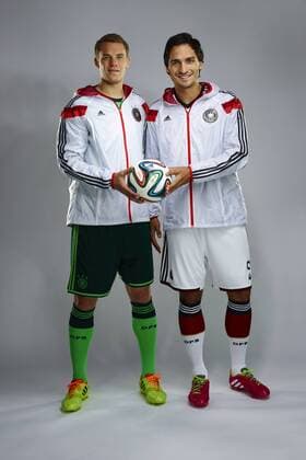 Manuel Neuer (li.) und Mats Hummels (beide Deutschland), Adidas-Katalogshooting