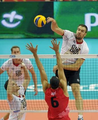 MS 2014 Germany vs Canada FIVB Volleyball Men s World Championship Poland 2014. Germany vs. Canada on September 14, 2014 in Katowice, Poland. In the picture: 15 Tim Broshog 6 Justin Duff  EN_01145249_0013