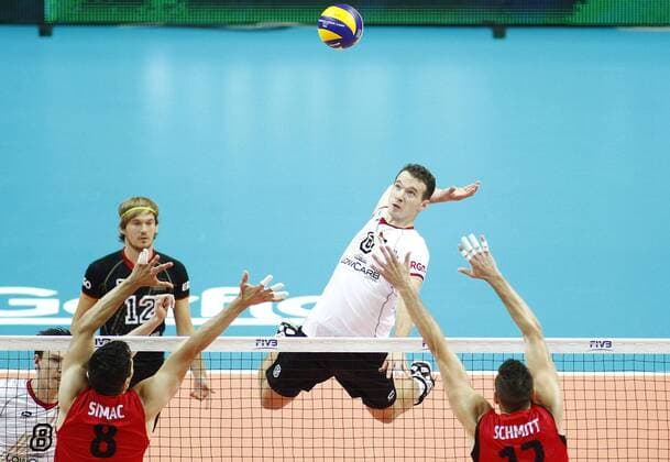 14.09.2014 - Katowice . Volleyball WM, Deutschland vs Kanada:. Denys Kaliberda .  140914WAN122