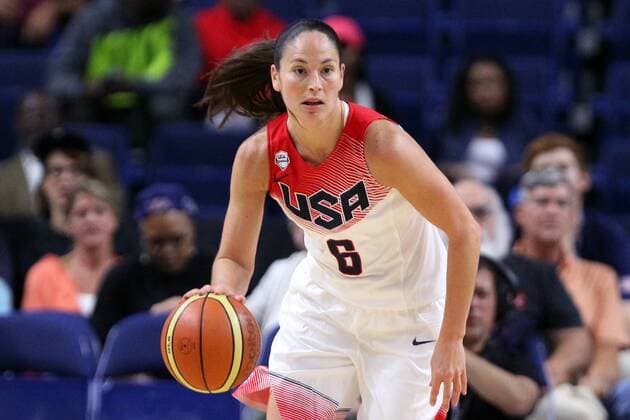 Sept. 15, 2014 - Bridgeport, Connecticut, United States - September 15, 2014: USA guard Sue Bird (6) on the fastbreak during the first quarter of the exhibition basketball game between the USA Women s National Team and Canada at Webster Bank Arena. Anthony Nesmith CSM USA Womens Basketball 2014: Canada vs USA SEP 15 - ZUMAc04_