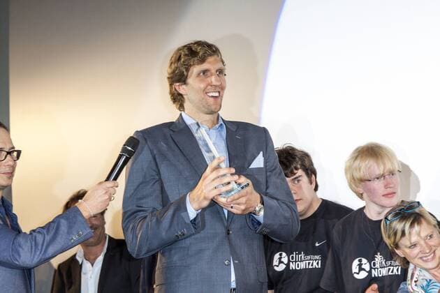 Dirk Nowitzki bei der Weltpremiere von Nowitzki - Der perfekte Wurf im Cinedom am 16.09.2014 in Köln. Weltpremiere von Nowitzki - Der perfekte Wurf in Köln