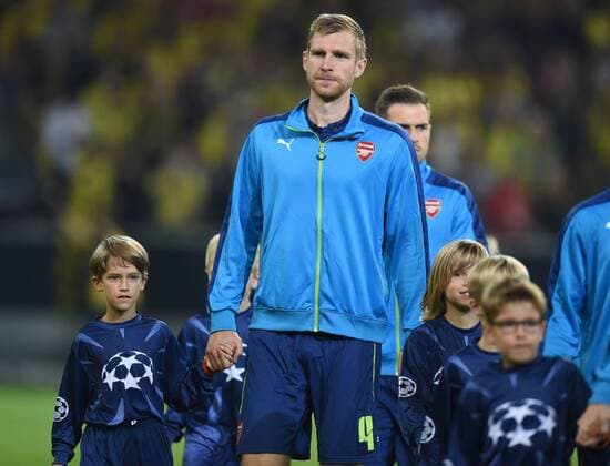 16.09.2014, Fussball, Saison 2014 15, UEFA Champions League, Vorrunde, Borussia Dortmund - Arsenal London 2:0 Per Mertesacker (Arsenal London)