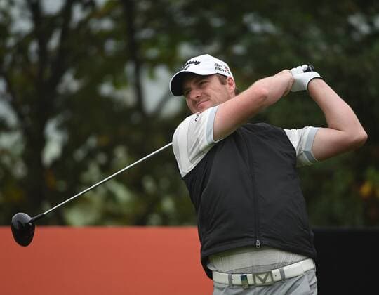 19.09.2014. Newport, Wales. ISPS Handa Wales Open Golf. Day 2. Marc Warren drives 16th xJonxBromleyx  ActionPlus19091411