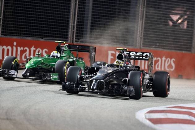 Entrenamientos libres del GP de F1 de Singapur en el circuito urbano de Marina Bay. En la imagen, Kevin Magnussen. Second practice session of Singapur F1 GP at the Marina Bay Street circuit. In this picture, Kevin Magnussen. xRVxRACINGxPRESSx  RV RACING PRESS