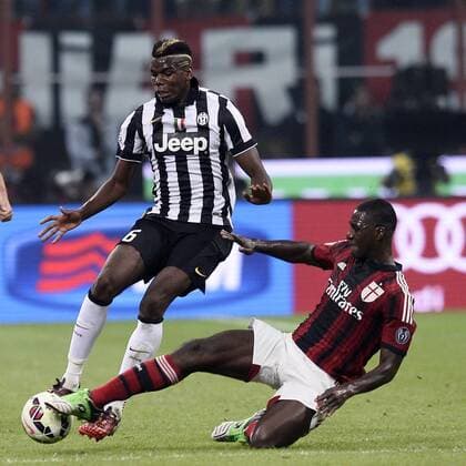 Milano 20 09 2014 - Serie A AC Milan - Juventus Turin -- Paul Pogba - Cristian Zapata 