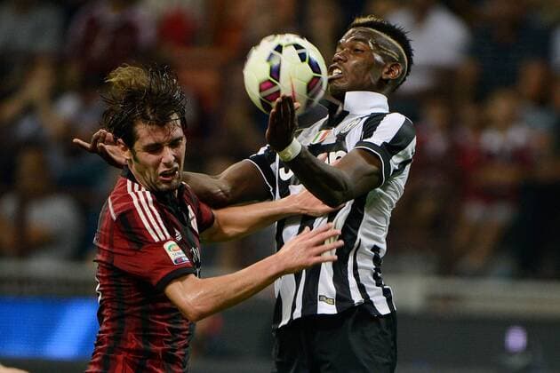 Andrea Poli Milan, Paul Pogba Juventus Milano 20-09-2014 Stadio Giuseppe Meazza - Serie A - AC Milan - Juventus Turin -- giuseppexceleste