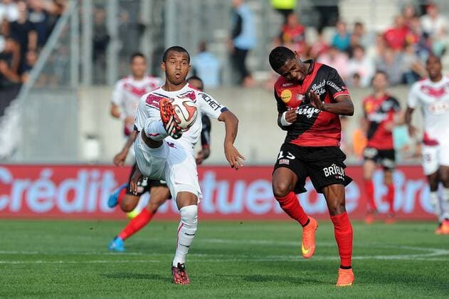 Christophe Mandanne (Guingamp) Mariano (Bordeaux) EA Guingamp - Girondins Bordeaux - Ligue 1 xNLeGouicxFEPx 