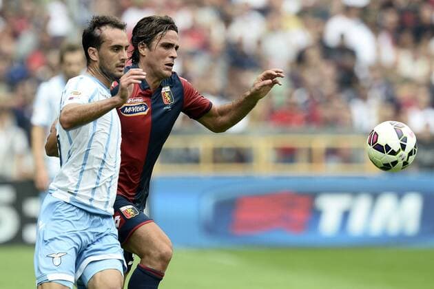 Serie A, CFC 1893 FC Genua - Lazio Rom Alessandro Matri-Santiago Gentiletti 