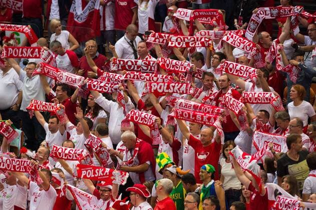 21.09.2014, Spodek, Kattowitz Volleyball, FIVB Volleyball Men s World Championship 2014, Finale, Fans Polen