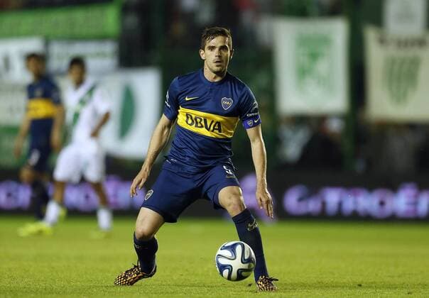 Fernando Gago de Boca Jrs. CA Banfield vs Boca Juniors, Futbol Argentino - Torneo 1ra Division Dr Ramon Carrillo 2014, jugado el 21 de septiembre de 2014, correspondiente a la fecha 8, jugado en el Estadio Florencio Sola, Banfield - Buenos Aires. Foto: Javier Garcia Martino Photogamma. 6776