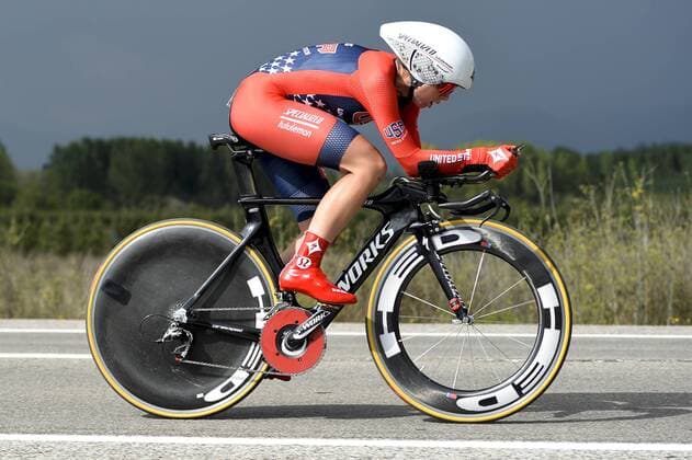 - PONFERRADA, SPAIN: American Evelyn Stevens , winner of the bronze medal pictured during the women s elite road race at the UCI World Cycling championships in Ponferrada, Spain, Tuesday 23 September 2014. DIRKxWAEM  04322094