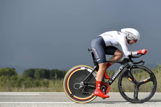 - PONFERRADA, SPAIN: German Lisa Brennauer , winner of the gold medal pictured during the women s elite road race at the UCI World Cycling championships in Ponferrada, Spain, Tuesday 23 September 2014. DIRKxWAEM  04322088