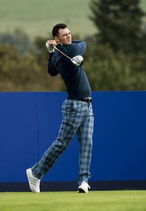 23.09.2014. Gleneagles, Auchterarder, Perthshire, Scotland. The Ryder Cup. Martin Kaymer (EUR) tees off on the 18th during his practice round. xStephenxBartholomewx  ActionPlus11562859
