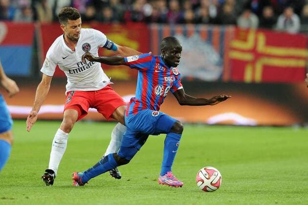 N Golo Kante (Caen) Thiago Motta (PSG) SM Caen vs Paris St. Germain - Ligue 1 - 24 09 2014 NLeGouicxFEP 