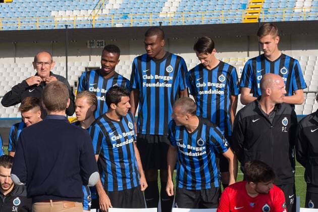 - BRUGGE, BELGIUM: Club s players pictured at the photo shoot for the 2014-2015 season of Belgian first division soccer team Club Brugge KV, Thursday 25 September 2014 in Brugge. KURTxDESPLENTER 04343568
