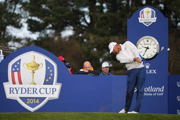 GOLF - PGA, Ryder Cup 2014 PERTHSHIRE,SCOTLAND,27.SEP.14 - GOLF - PGA Golf Herren Tour, Ryder Cup, Auchterarder Golf Club. Image shows Thomas Björn (DEN). 