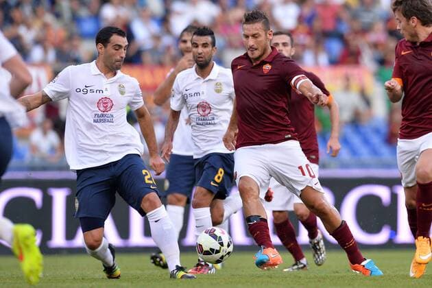 Francesco Totti Roma. Roma 27-09-2014 Stadio Olimpico. Football Calcio 2014 2015 Serie A. AS Roma - Hellas Verona. Foto Antonietta Baldassarre Insidefoto AntoniettaxBaldassarre