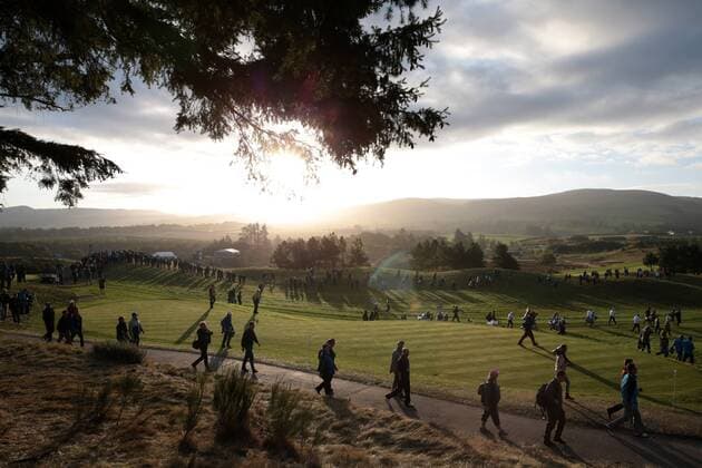 Early morning light on the second day of the 2014 Ryder Cup in Gleneagles,Scotland on September 27, 2014.  LON2014092721
