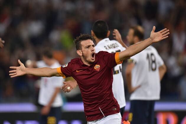Esultanza Alessandro Florenzi dopo il gol Roma Goal celebration Roma 27-09-2014 Stadio Olimpico, Football Calcio Serie A AS Roma - Hellas Verona. Foto Andrea Staccioli Insidefoto andreaxstaccioli